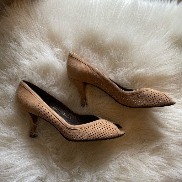 Stuart Wietzman Kitten Heels Open Toe - Picture 4 of 6